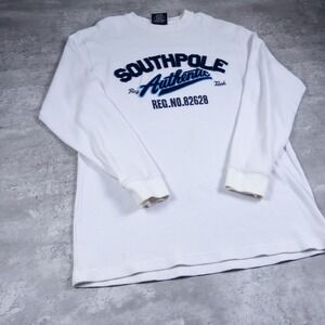 y2k southpole thermal shirt boxy graphic mens xl